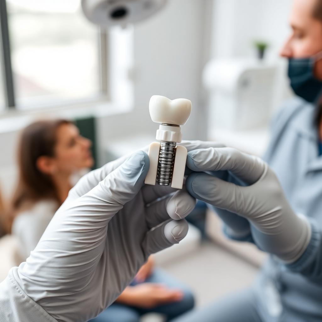 Modello implantare mostrato al paziente